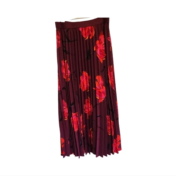 Floral Purple Pleated Midi Skirt From Target - Picture 2 of 6